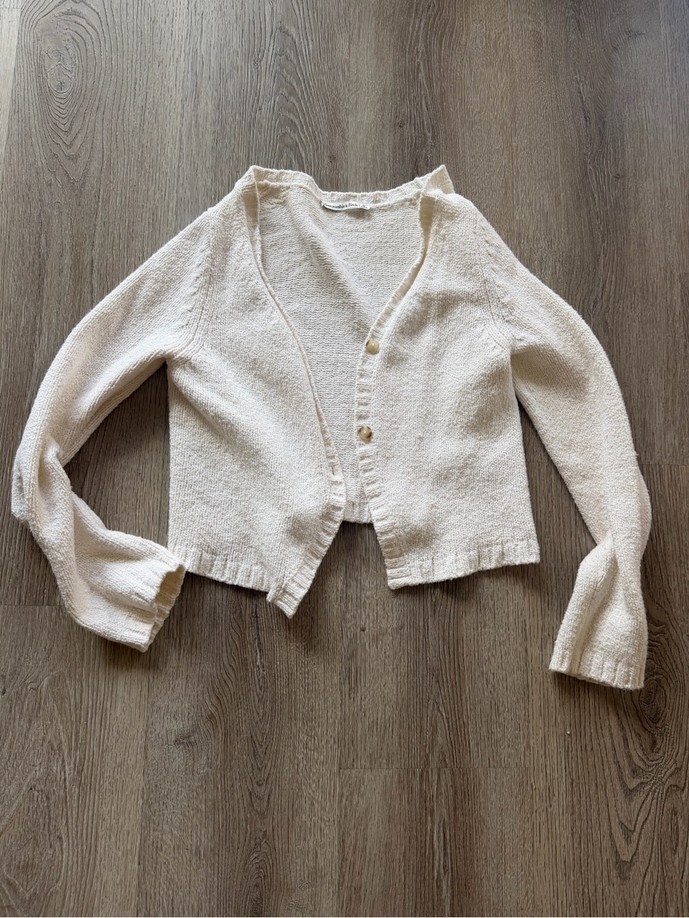 Cream white  V-Neck Button Front Women's Sweater Cardigan